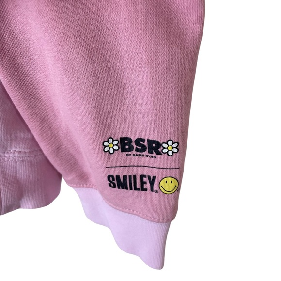 ⭐️2/$20 Samii Ryan x Smiley Positive Pink Colorblock Positive Outlook Hoodie - Picture 11 of 16